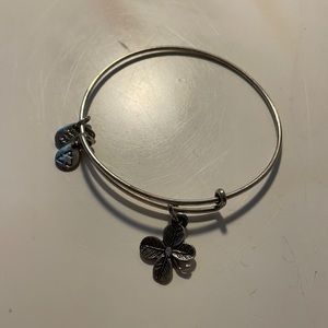 ALEX AND ANI four leaf clover bracelet with stone